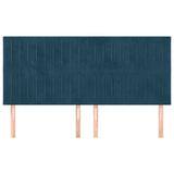 Vidaxl hoofdbord donkerblauw 180x5x118 128 cm fluweel