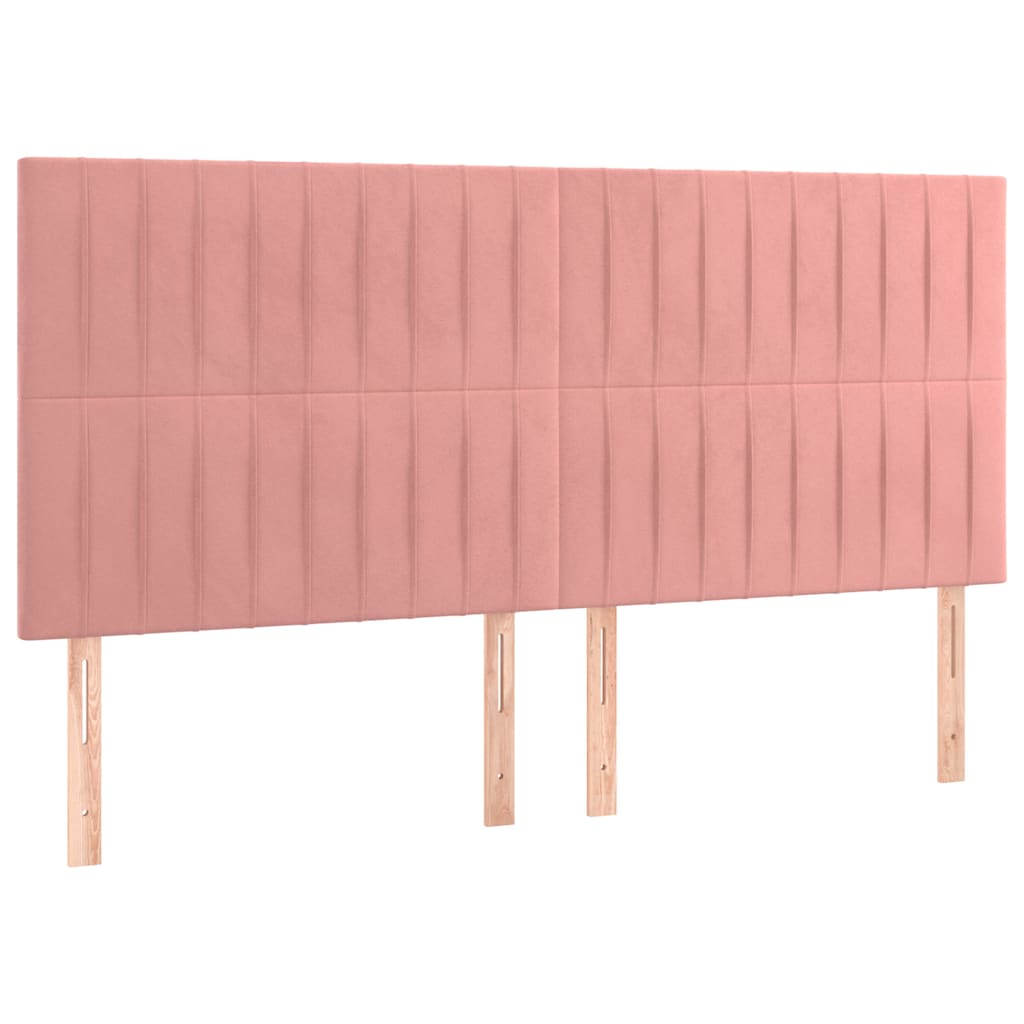 Vidaxl hoofdbord roze 180x5x118 128 cm fluweel