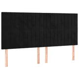 Vidaxl hoofdbord zwart 200x5x118 128 cm fluweel