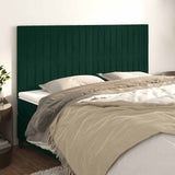 Vidaxl hoofdbord donkergroen 200x5x118 128 cm fluweel