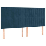 Vidaxl hoofdbord donkerblauw 200x5x118 128 cm fluweel