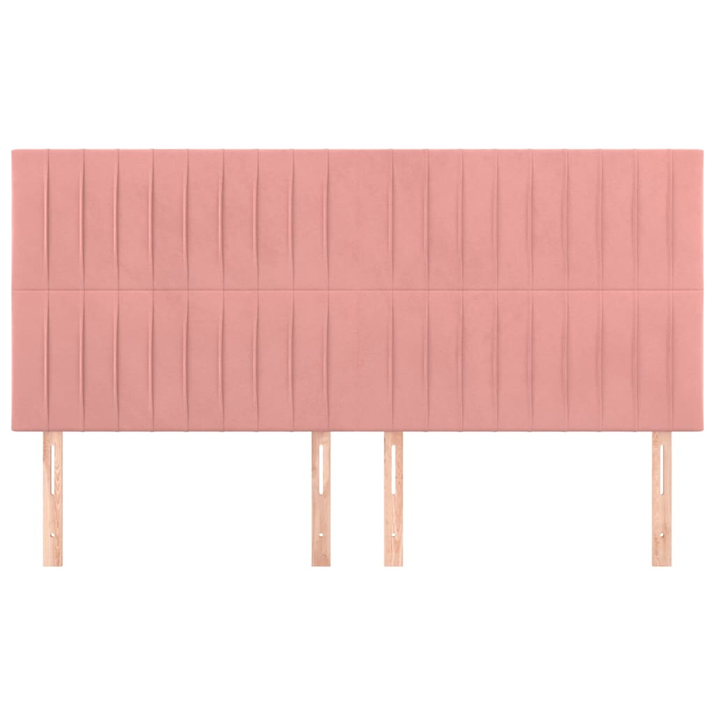 Vidaxl hoofdbord roze 200x5x118 128 cm fluweel