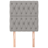 Vidaxl hoofdbord lichtgrijs 80x7x118 128 cm stof