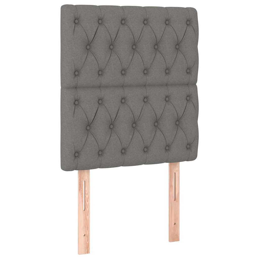 Vidaxl hoofdbord donkergrijs 80x7x118 128 cm stof