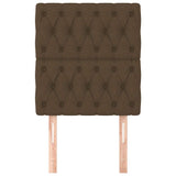 Vidaxl hoofdbord donkerbruin 80x7x118 128 cm stof