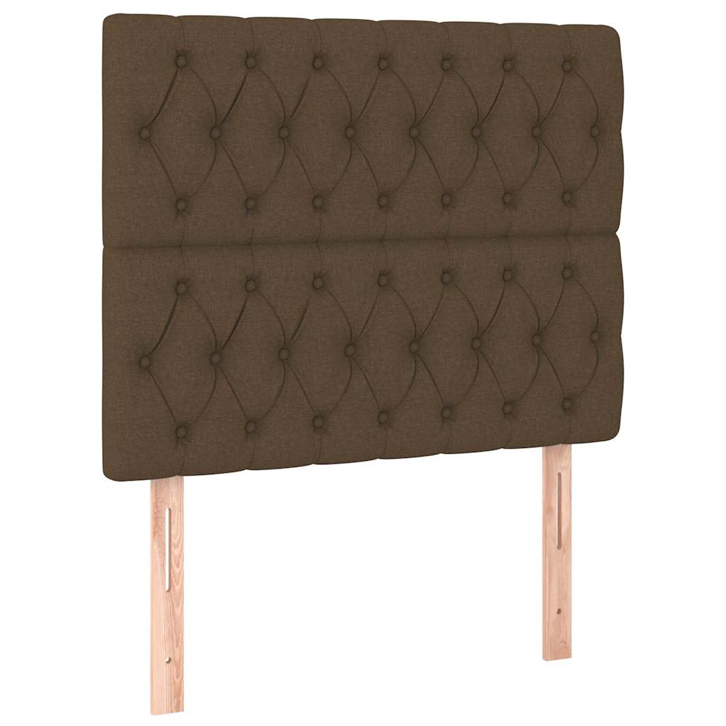 Vidaxl hoofdbord donkerbruin 90x7x118 128 cm stof