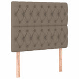 Vidaxl hoofdbord taupe 90x7x118 128 cm stof