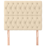 Vidaxl hoofdbord crème 90x7x118 128 cm stof