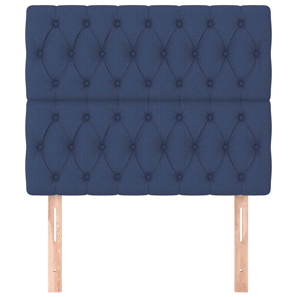 Vidaxl hoofdbord blauw 100x7x118 128 cm stof