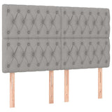 Vidaxl hoofdbord lichtgrijs 144x7x118 128 cm stof