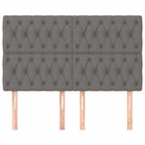 Vidaxl hoofdbord donkergrijs 144x7x118 128 cm stof