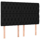 Vidaxl hoofdbord zwart 144x7x118 128 cm stof