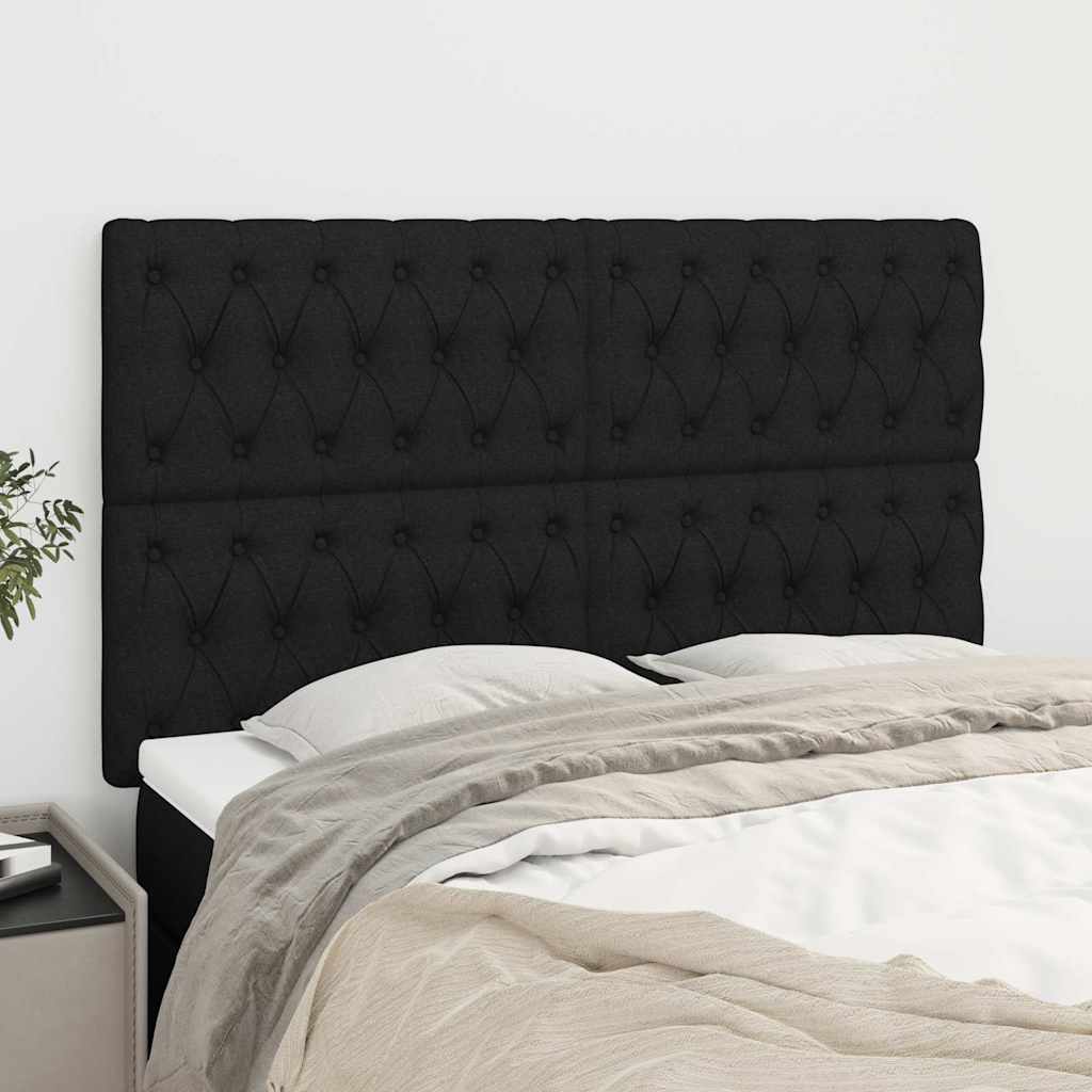 Vidaxl hoofdbord zwart 144x7x118 128 cm stof
