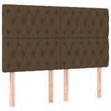 Vidaxl hoofdbord donkerbruin 144x7x118 128 cm stof