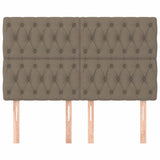 Vidaxl hoofdbord taupe 144x7x118 128 cm stof