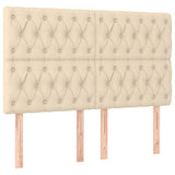 Vidaxl hoofdbord crème 144x7x118 128 cm stof