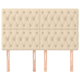 Vidaxl hoofdbord crème 144x7x118 128 cm stof