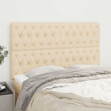 Vidaxl hoofdbord crème 144x7x118 128 cm stof