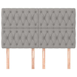 Vidaxl hoofdbord lichtgrijs 160x7x118 128 cm stof