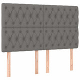 Vidaxl hoofdbord donkergrijs 160x7x118 128 cm stof