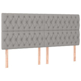 Vidaxl hoofdbord lichtgrijs 180x7x118 128 cm stof