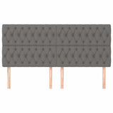 Vidaxl hoofdbord donkergrijs 180x7x118 128 cm stof