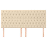 Vidaxl hoofdbord crème 180x7x118 128 cm stof