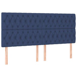 Vidaxl hoofdbord blauw 180x7x118 128 cm stof