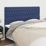 Vidaxl hoofdbord blauw 180x7x118 128 cm stof
