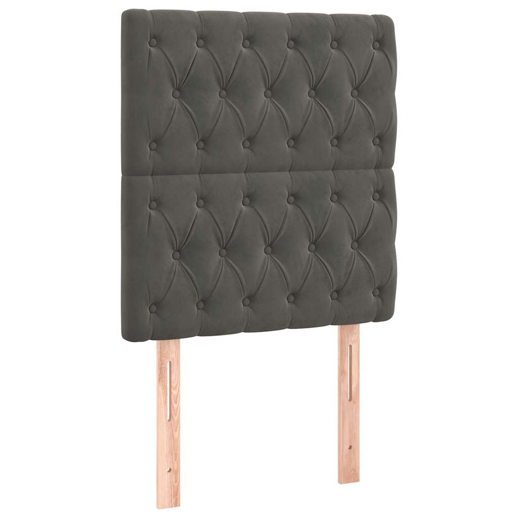 Vidaxl hoofdbord donkergrijs 80x7x118 128 cm fluweel