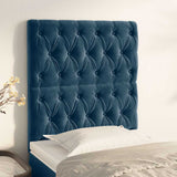 Vidaxl hoofdbord donkerblauw 80x7x118 128 cm fluweel