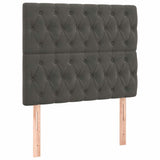 Vidaxl hoofdbord donkergrijs 90x7x118 128 cm fluweel
