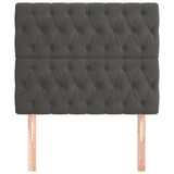 Vidaxl hoofdbord donkergrijs 90x7x118 128 cm fluweel