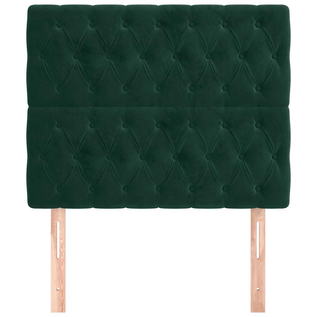Vidaxl hoofdbord donkergroen 90x7x118 128 cm fluweel