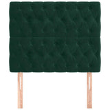 Vidaxl hoofdbord donkergroen 90x7x118 128 cm fluweel