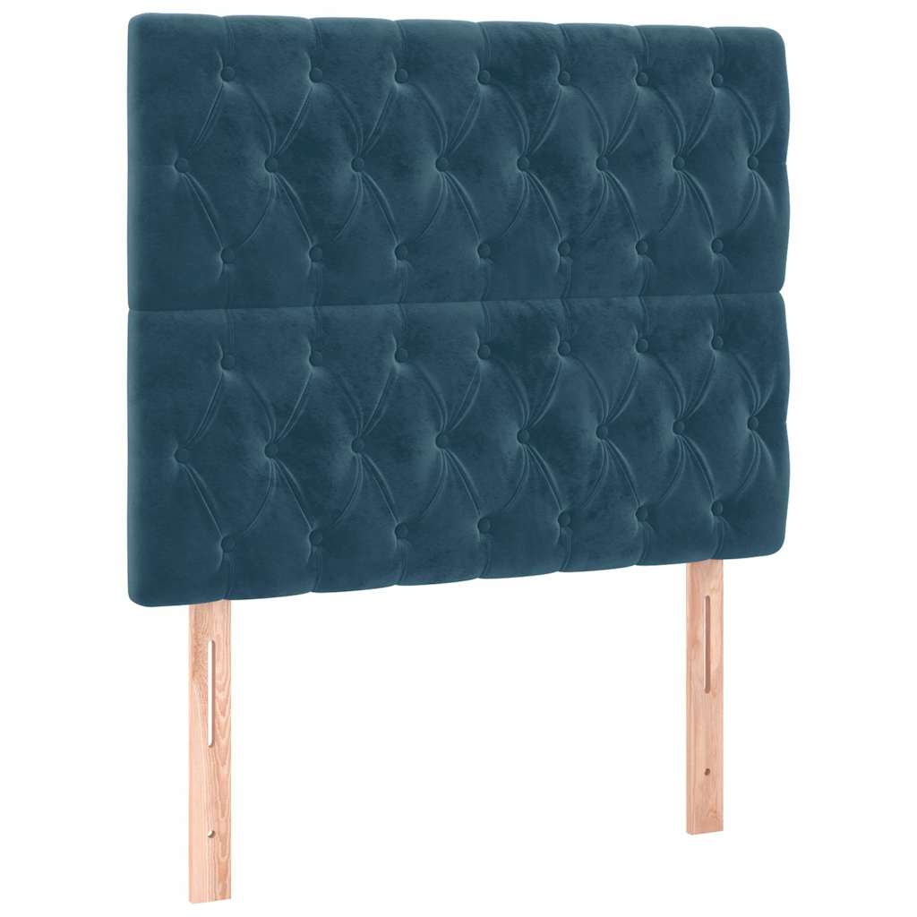 Vidaxl hoofdbord donkerblauw 90x7x118 128 cm fluweel