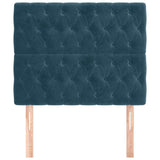 Vidaxl hoofdbord donkerblauw 90x7x118 128 cm fluweel