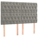 Vidaxl hoofdbord lichtgrijs 144x7x118 128 cm fluweel