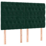 Vidaxl hoofdbord donkergroen 144x7x118 128 cm fluweel