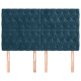 Vidaxl hoofdbord donkerblauw 160x7x118 128 cm fluweel