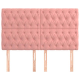 Vidaxl hoofdbord roze 160x7x118 128 cm fluweel