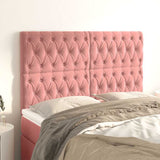 Vidaxl hoofdbord roze 160x7x118 128 cm fluweel
