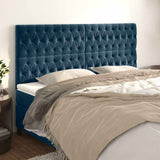 Vidaxl hoofdbord donkerblauw 180x7x118 128 cm fluweel