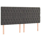 Vidaxl hoofdbord donkergrijs 200x7x118 128 cm fluweel