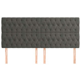 Vidaxl hoofdbord donkergrijs 200x7x118 128 cm fluweel