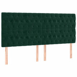 Vidaxl hoofdbord donkergroen 200x7x118 128 cm fluweel