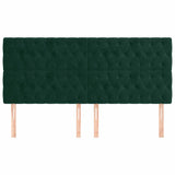 Vidaxl hoofdbord donkergroen 200x7x118 128 cm fluweel