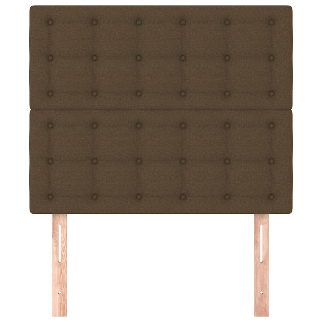 Vidaxl hoofdbord donkerbruin 90x5x118 128 cm stof