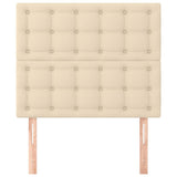 Vidaxl hoofdbord crème 90x5x118 128 cm stof