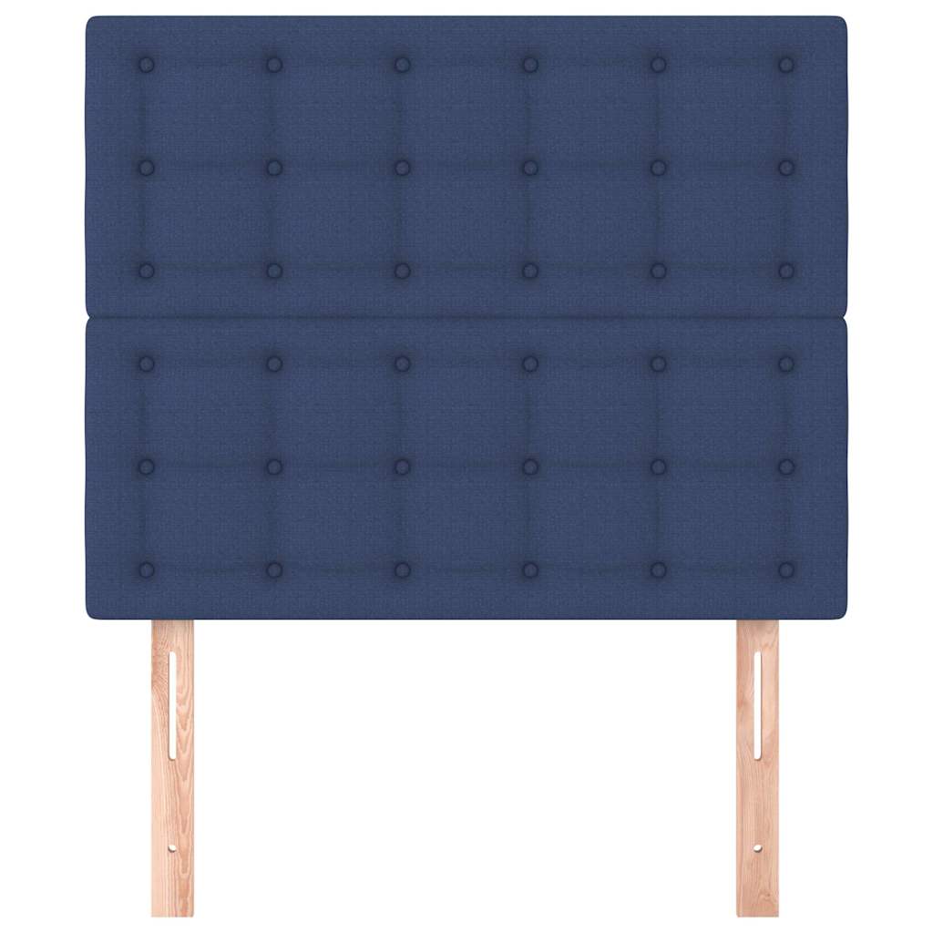Vidaxl hoofdbord blauw 100x5x118 128 cm stof